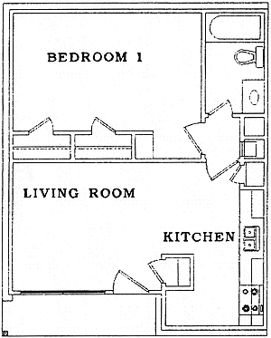 One Bedroom Plan